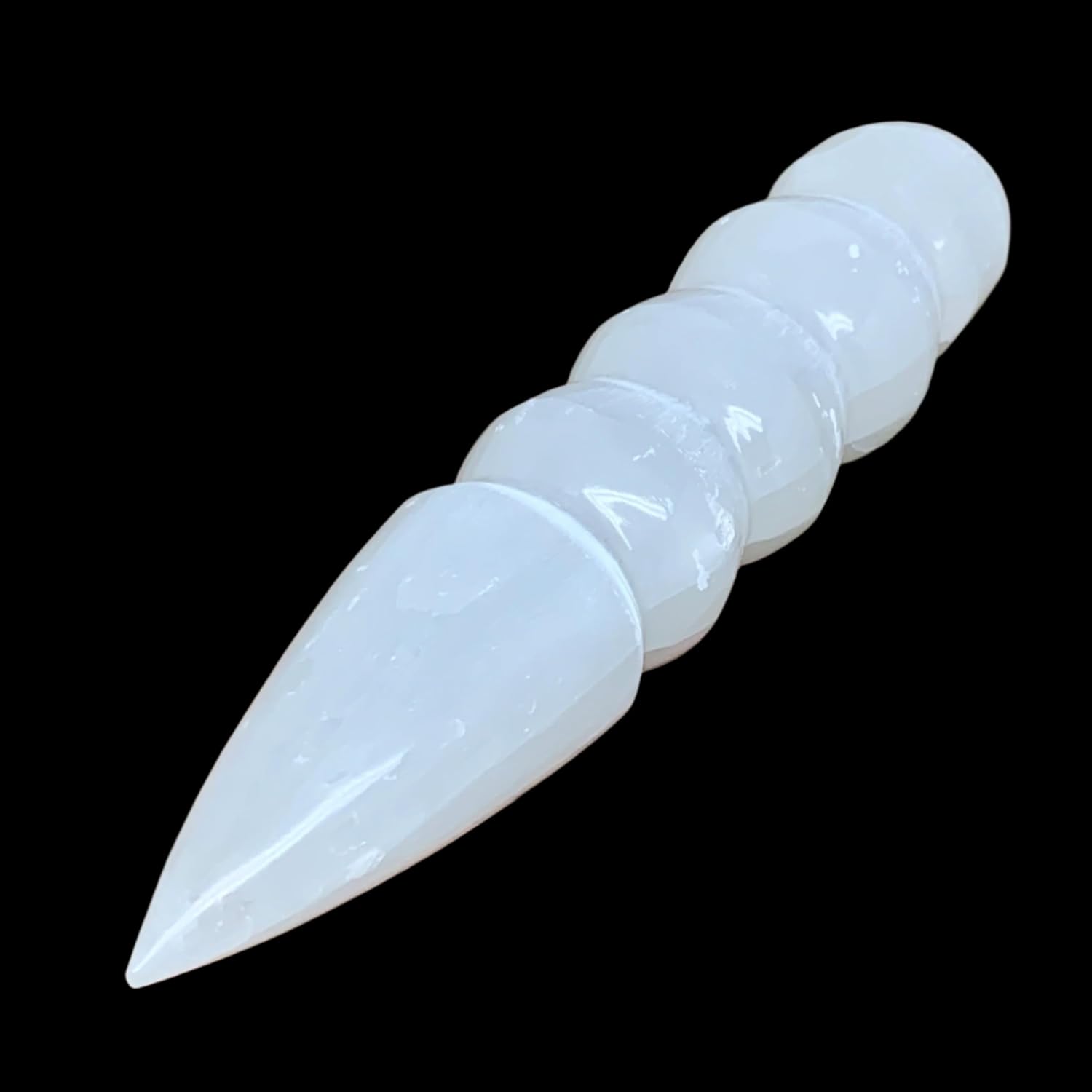 080 Lbs Large Selenite Crystal Spiral Wand Point B36604