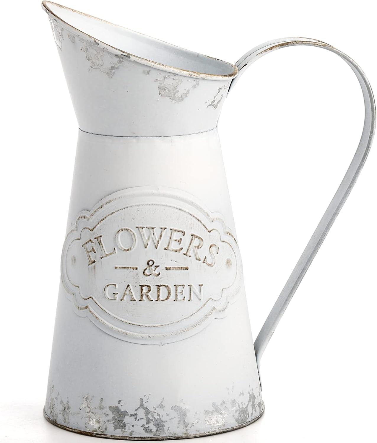 Rustic Shabby Chic Metal Vase for Home Decor