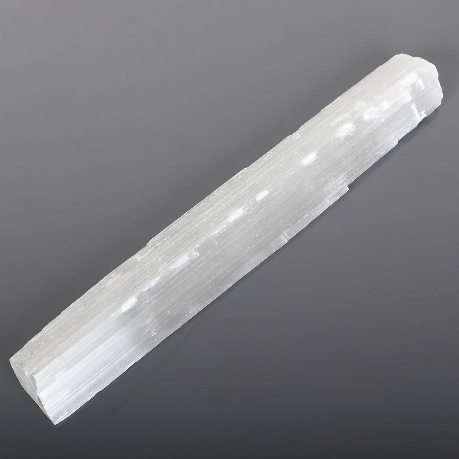 REAL GEMS Natural Selenite Rod 344 Grams Healing Crystal