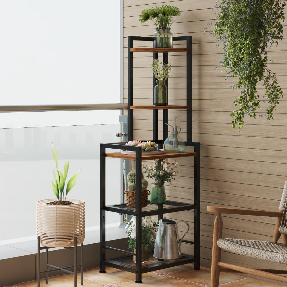 LINGMI 5-Tier Corner Bookshelf Storage Stand