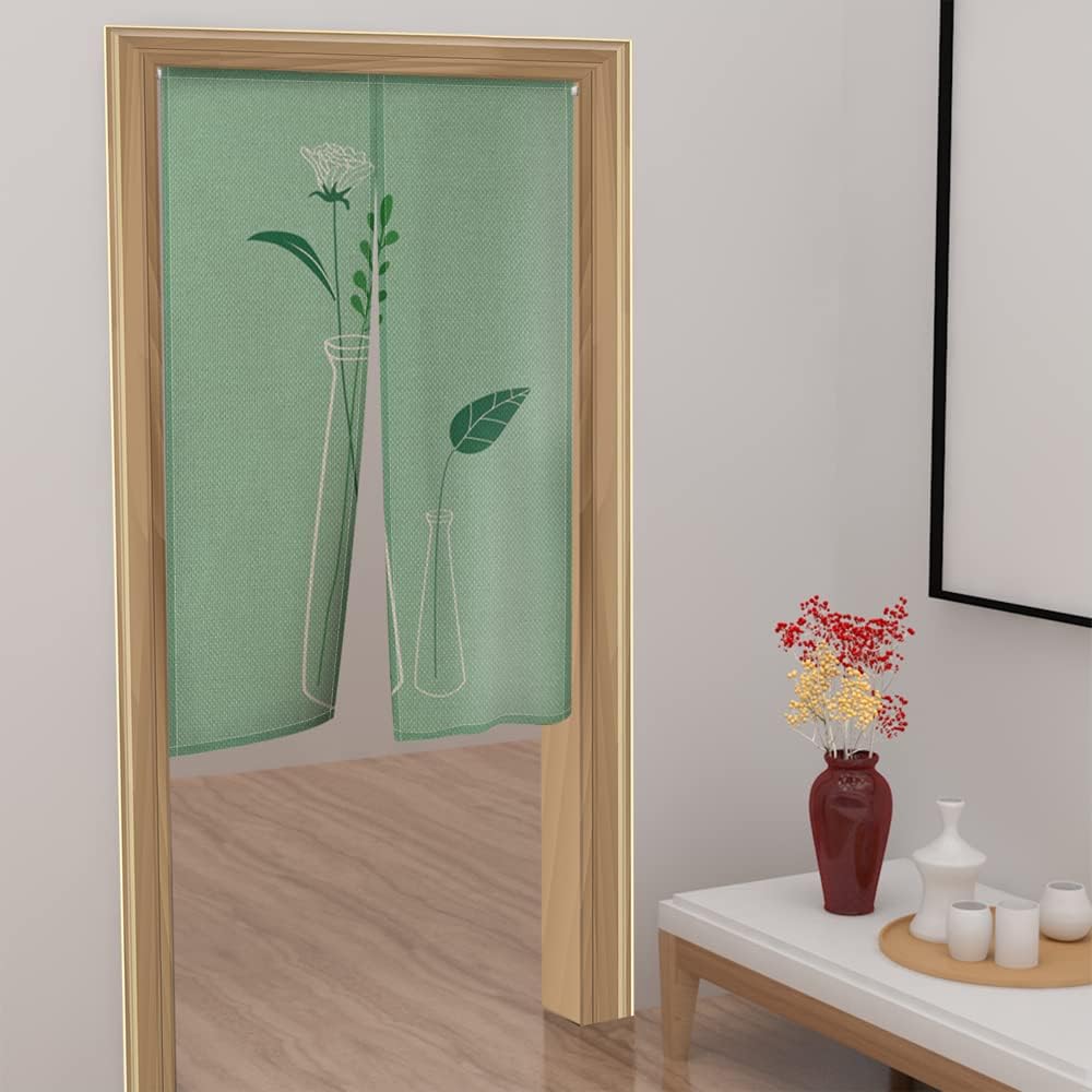 Leowefowa Japanese Doorway Curtain Noren Panel 335 x 709