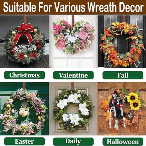 Adjustable Wreath Hanger for Front Door Brushed Bronze