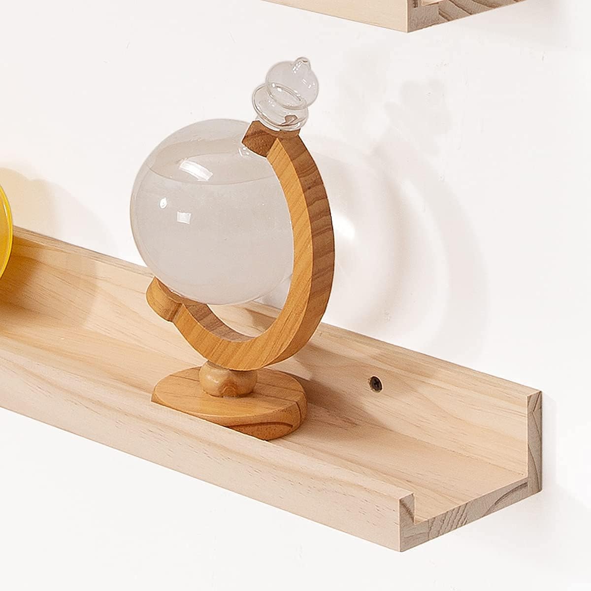 MBYD 24 Inch Floating Shelves Set of 3 Natural Wood