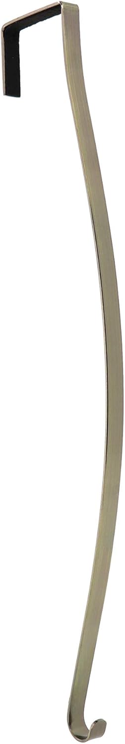 Haute Decor HighProfile Curved Wreath Hanger in Antique Brass