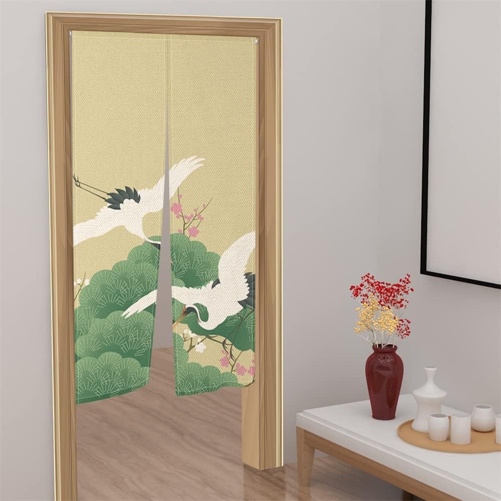 Leowefowa Traditional Japanese Noren Curtain 34x60 Inch