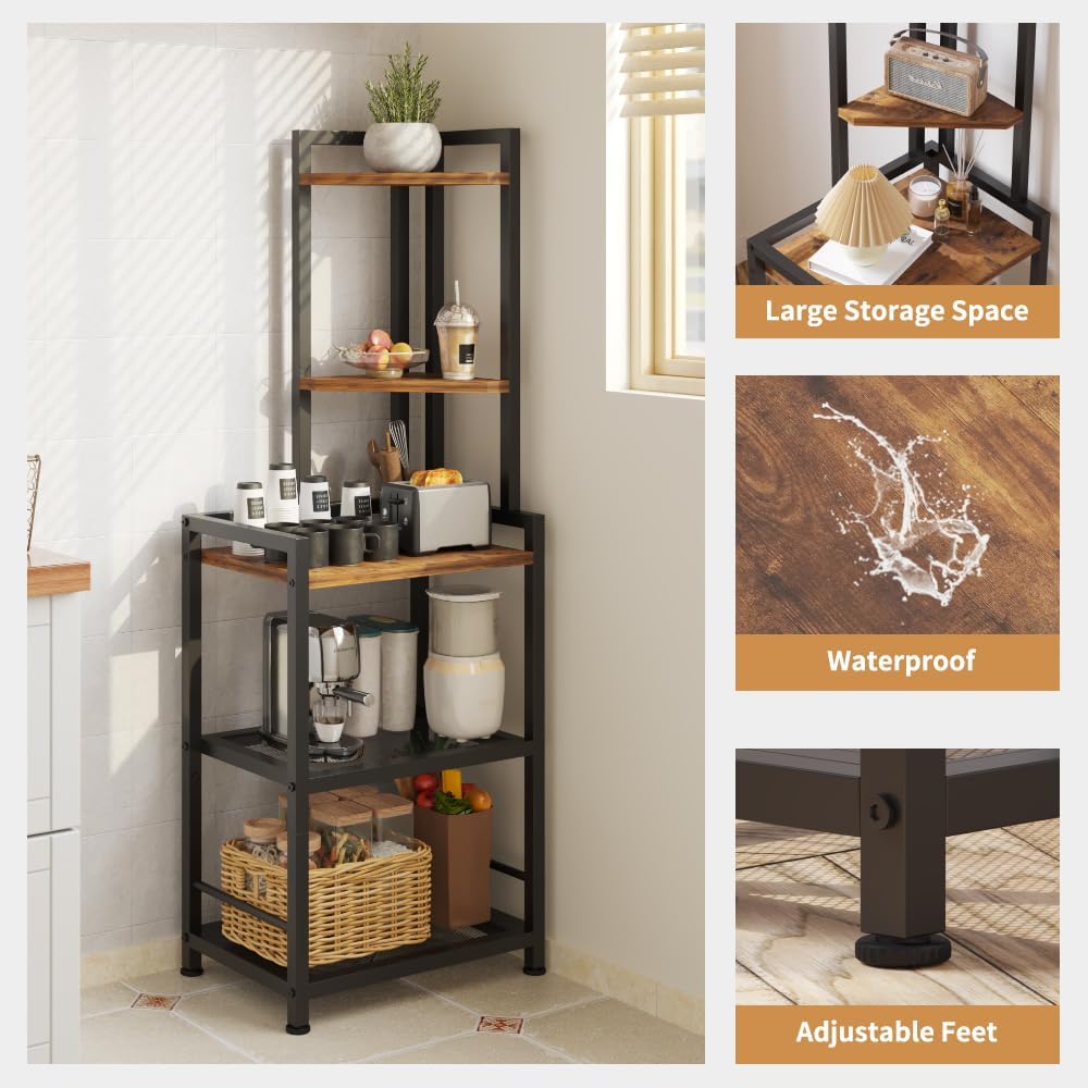 LINGMI 5-Tier Corner Bookshelf Storage Stand