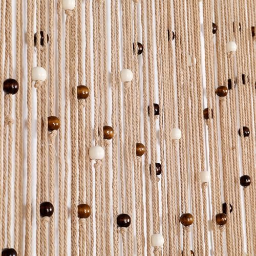 BECHAEO Boho Macrame Beaded Curtain for Doorway and Window