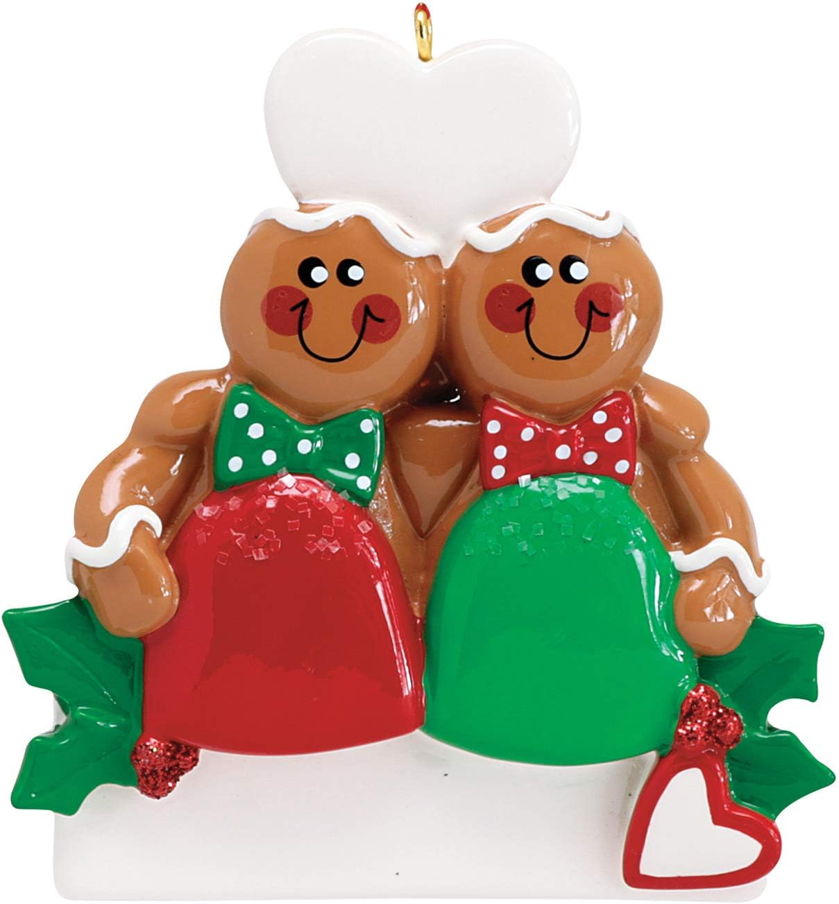 Personalized Couple Ornament 2024 - Gumdrop Gingerbread Tree Ornament