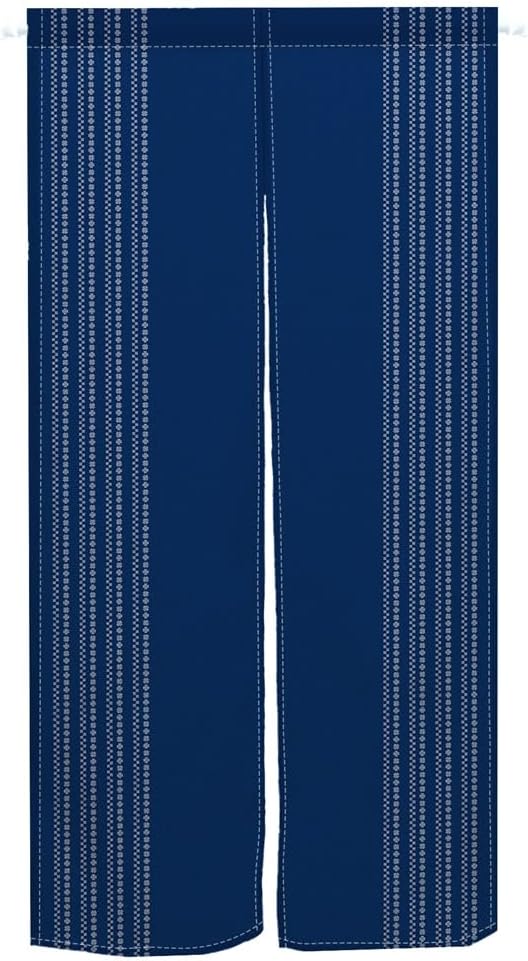 Leowefowa Japanese Noren Door Curtain Panel 335x59 In Royal Blue