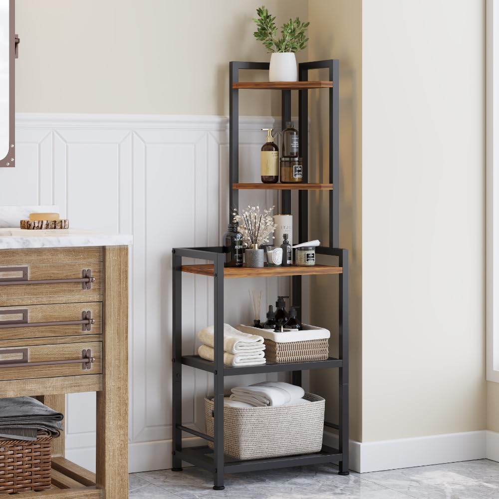 LINGMI 5-Tier Corner Bookshelf Storage Stand