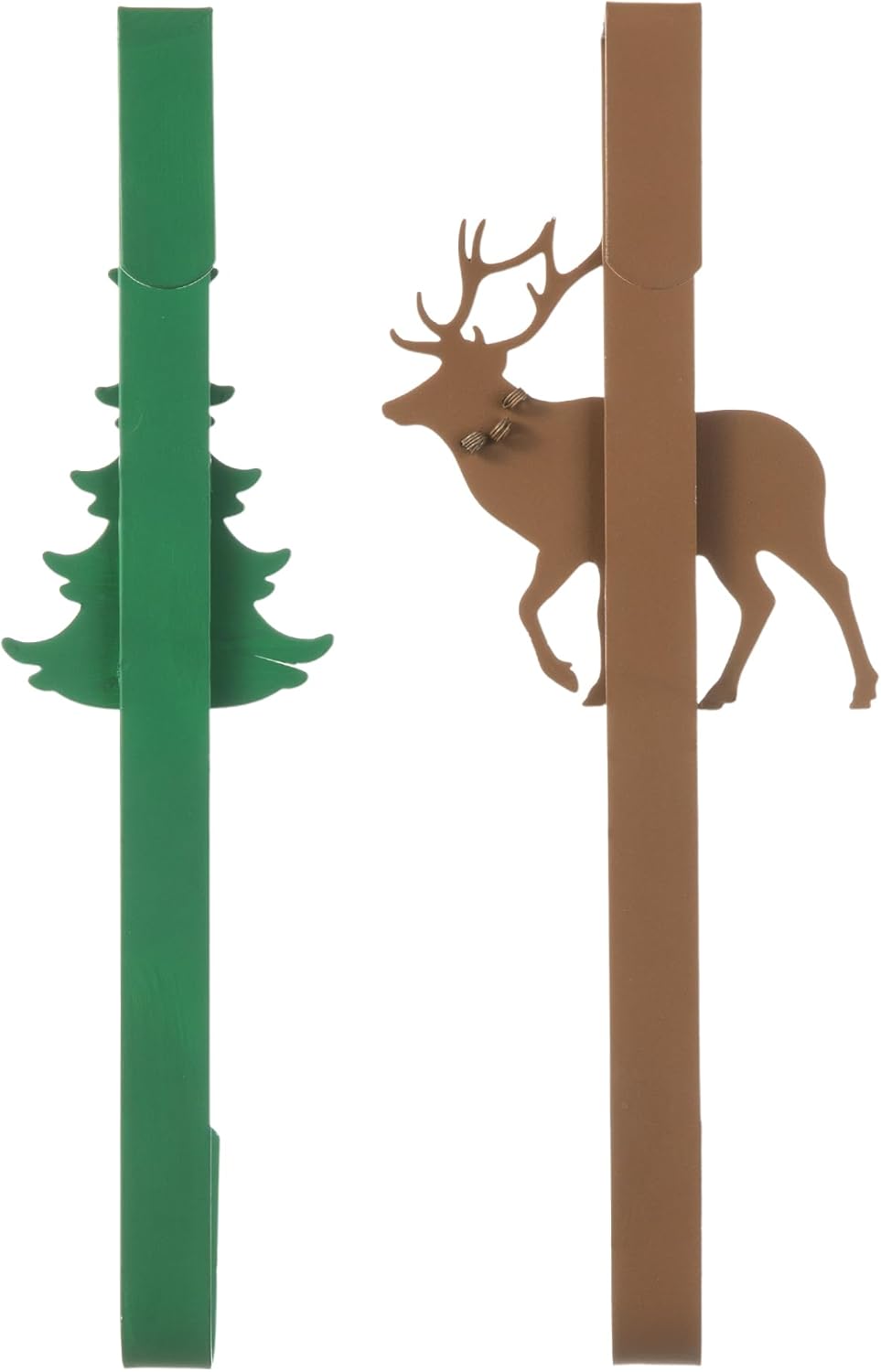 Glitzhome 2 Pack Wreath Hangers with Tree and Reindeer