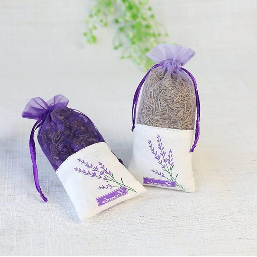 LapangZi Lavender Sachets 12 Purple Drawstring Bags