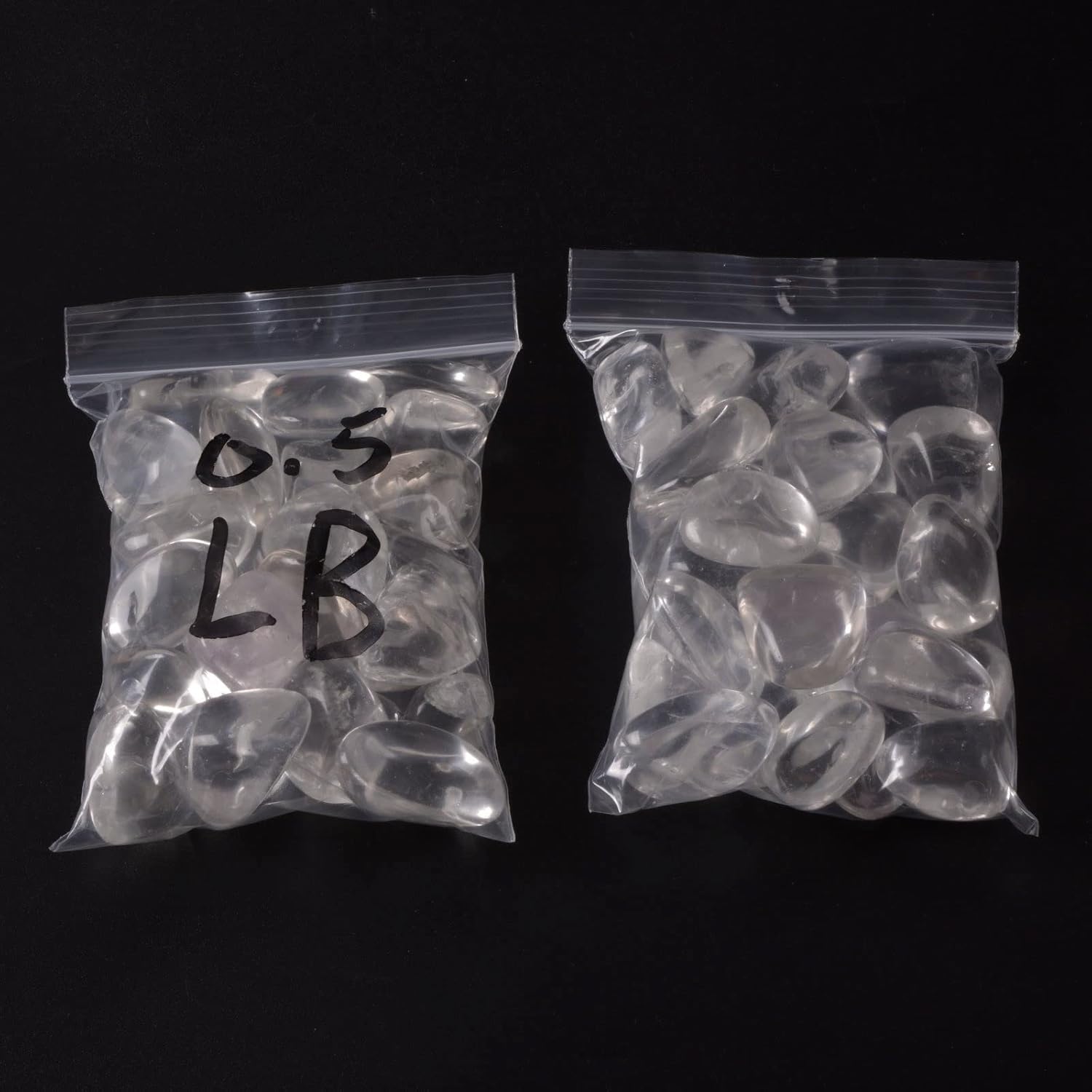 Justinstones 12LB White Clear Quartz Tumbled Stones Collection