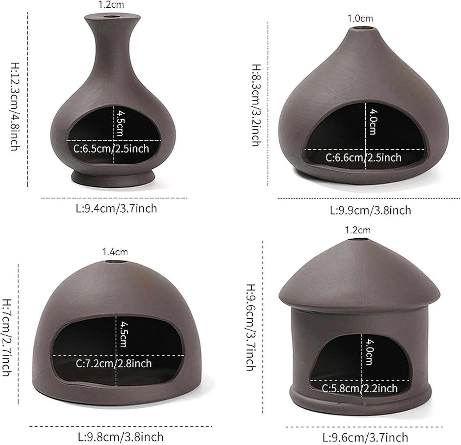 Theriom Artisan Rough Ceramic Incense Burner