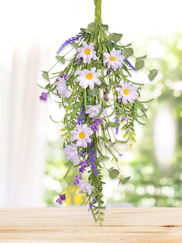 MGQ Spring Summer Teardrop Wreath Artificial Floral Swag