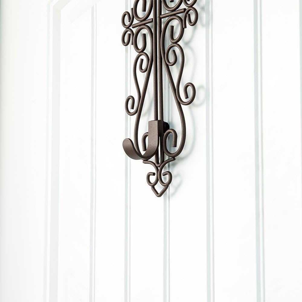 Front Door Wreath Hanger - Colonial Design Brown
