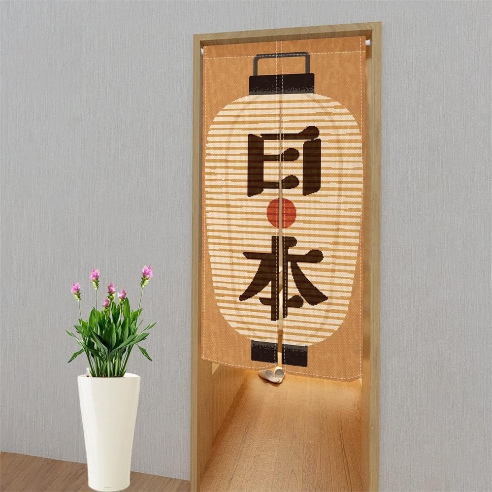 Leowefowa Traditional Japanese Noren Door Curtain Panel