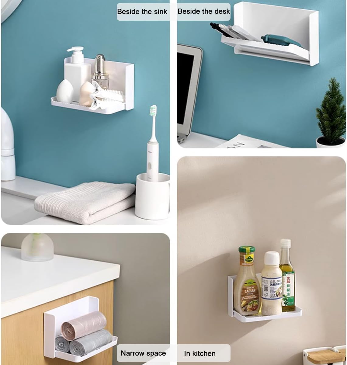 Foldable Adhesive Floating Shelf for Home Office Decor