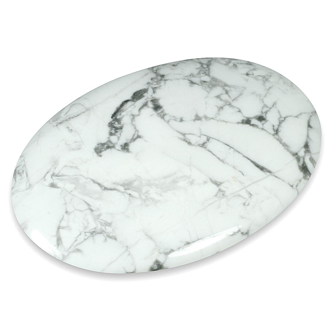 CrystalAge Howlite Palm Stone 70x50mm