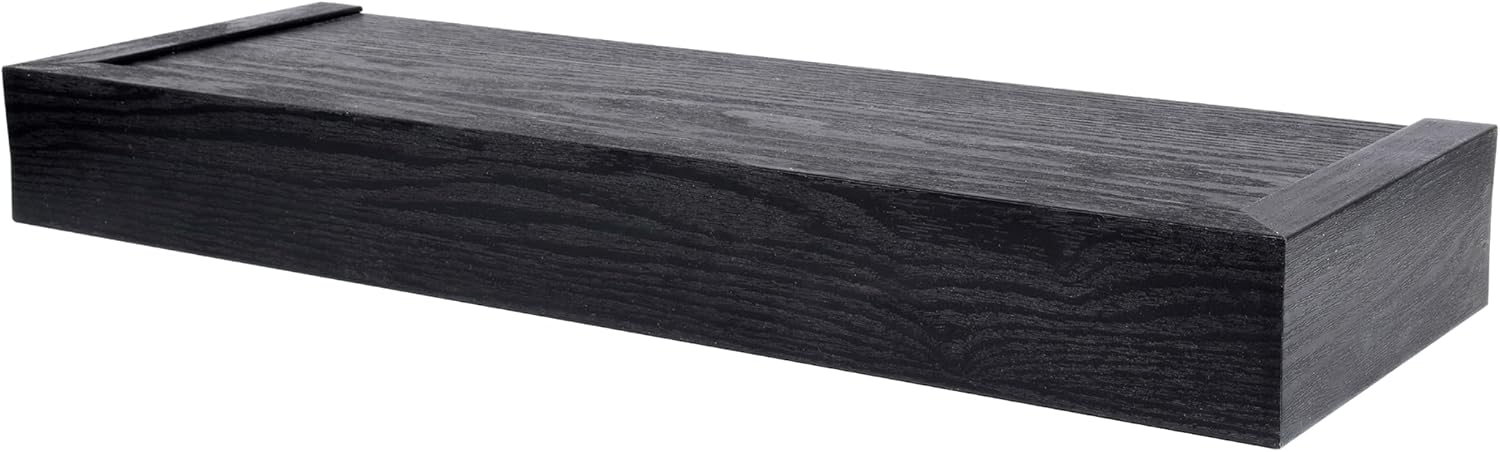 HIGH MIGHTY 18 Inch Floating Shelf 15 Lbs Black