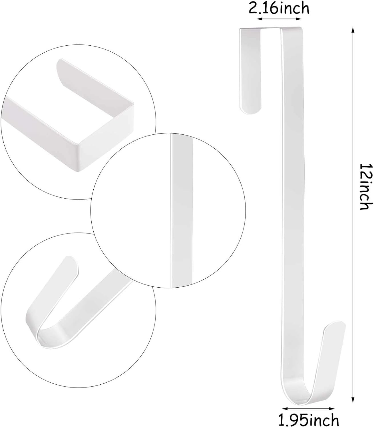 Zhehao 3 Pack Christmas Metal Wreath Hangers