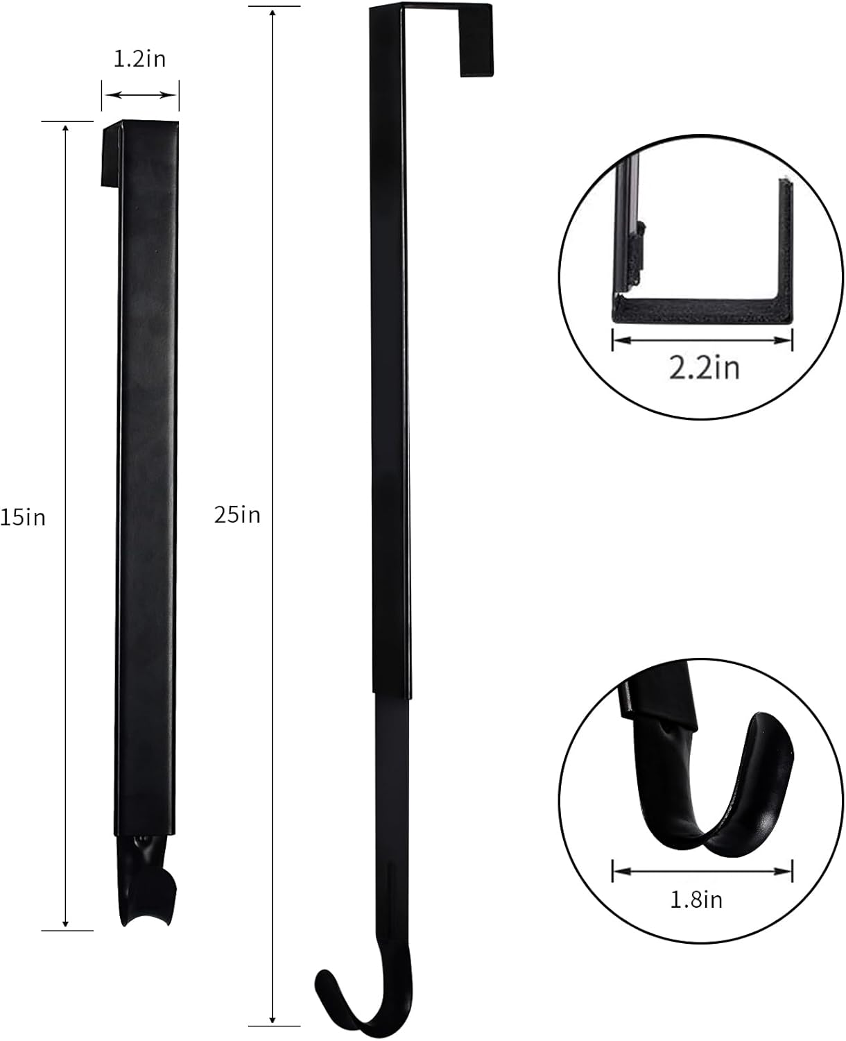 Adjustable Wreath Hanger for Front Door 2 Pack