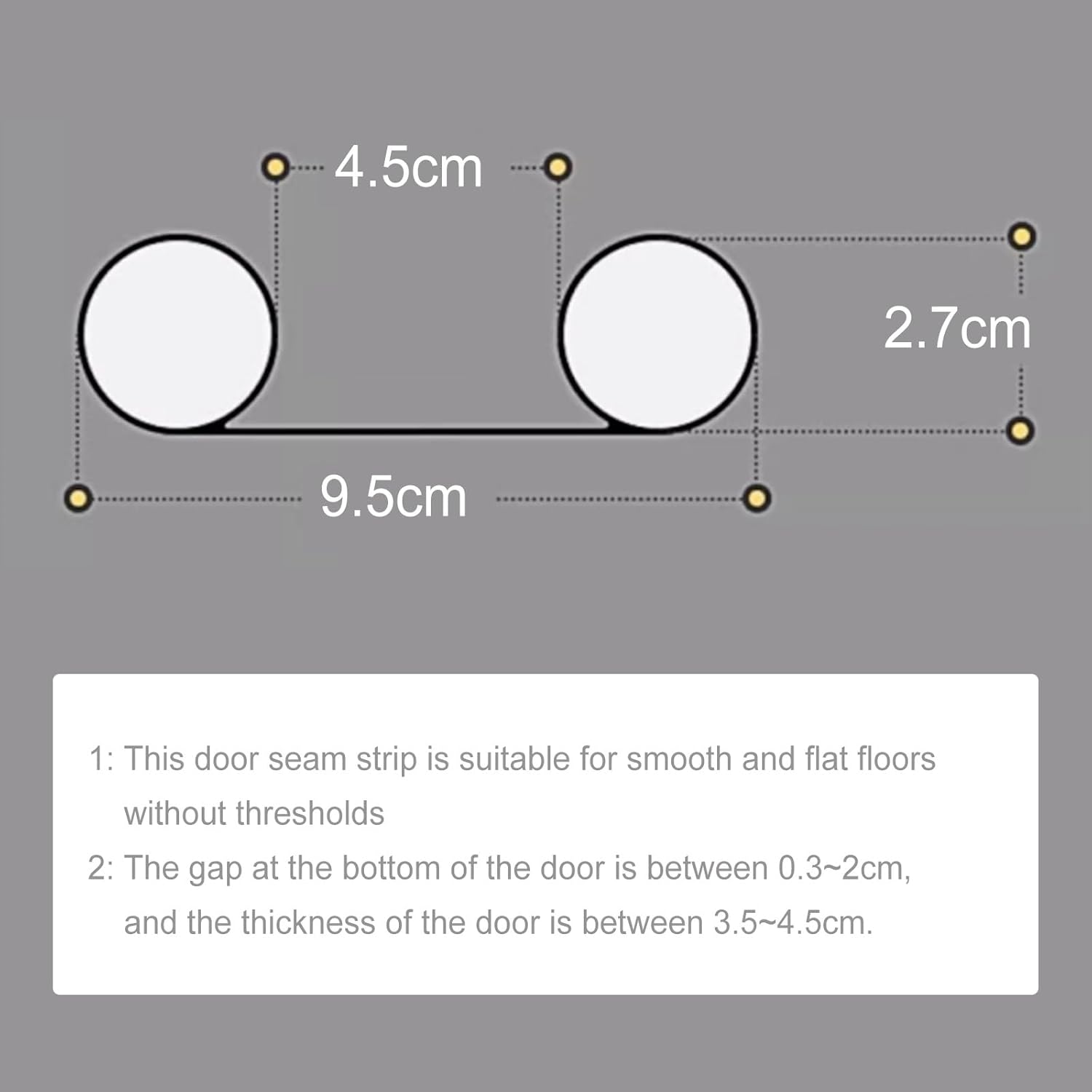 Adjustable Under Door Sound Blocker 36 in Black