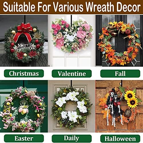 Adjustable Wreath Hanger Front Door Black 15-25 Inches