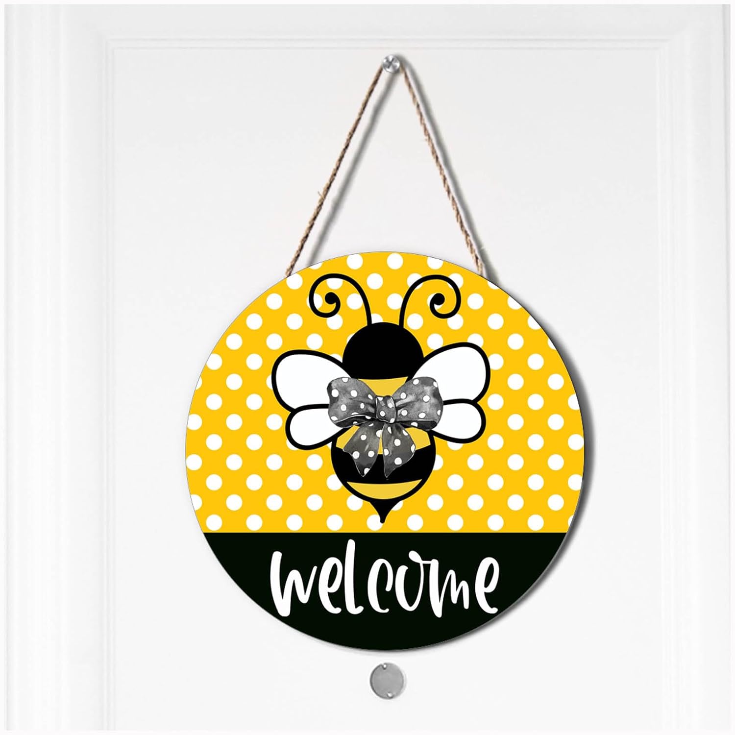 Ceutoiy Bee Wreath Hanger for Front Door Decor