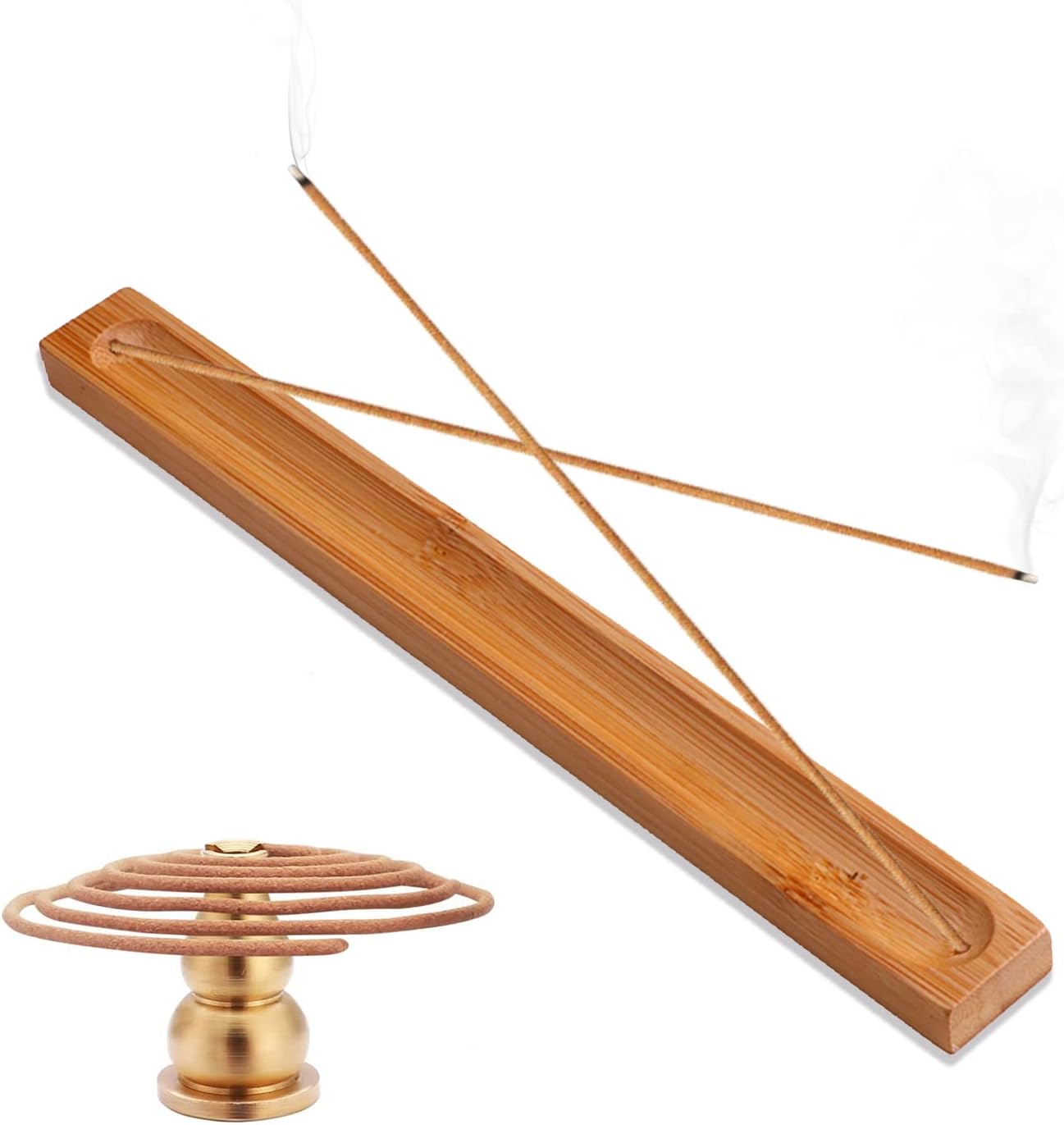 HOSSIAN Bamboo Incense Holder with Ash Catcher 11 Inches