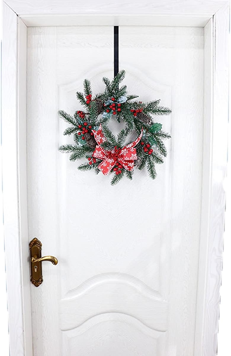 10 Inch Wreath Hanger Black Metal Hooks