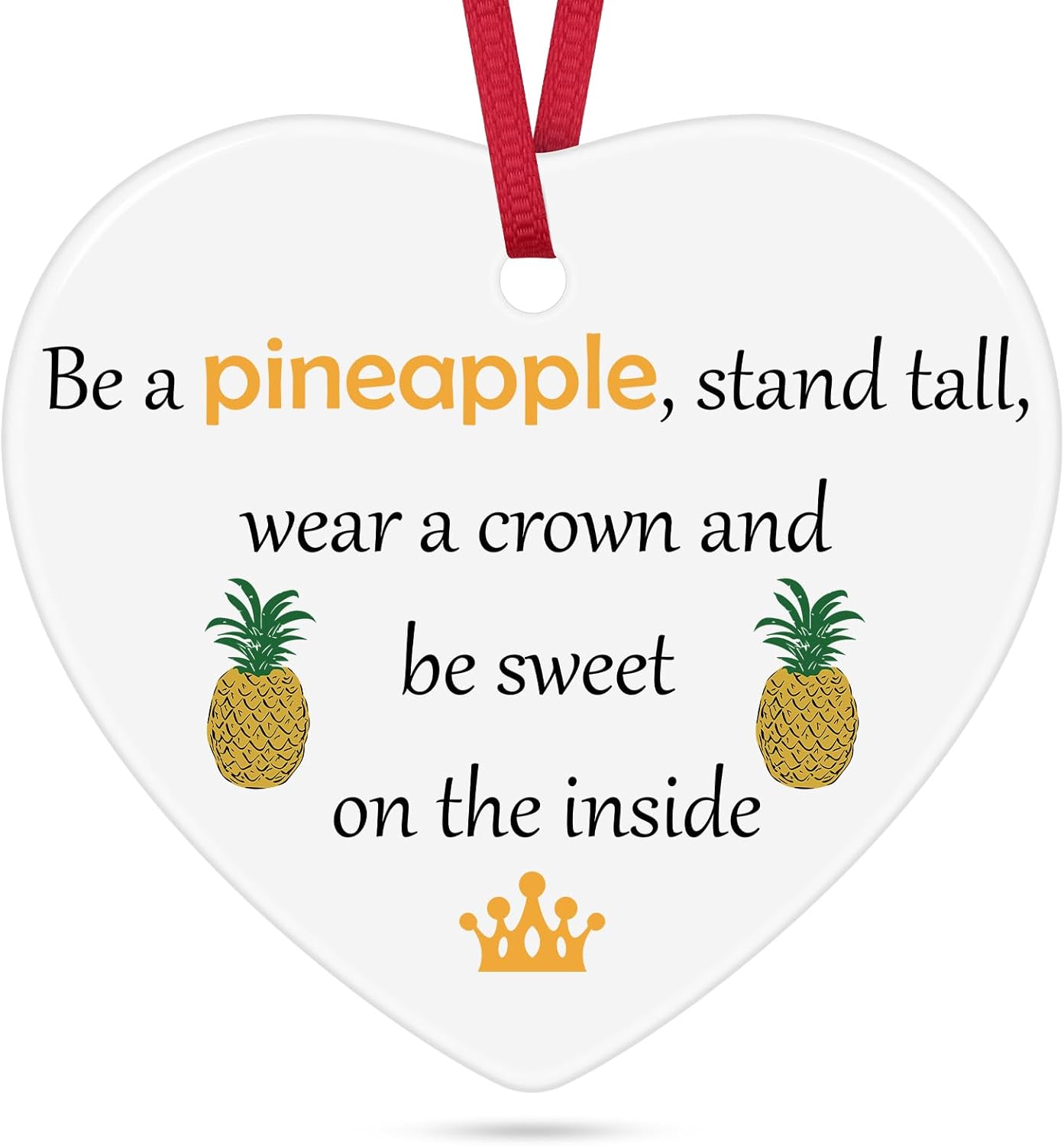 Pineapple Christmas Ornament 2025 Motivational Gift for Women Men