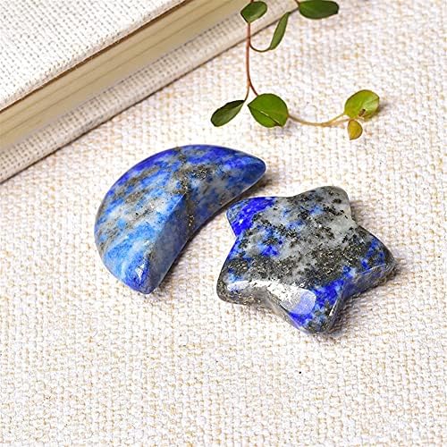 DOUKI 1Set White Turquoise Quartz Crystal Moon Shape Stone Decoration