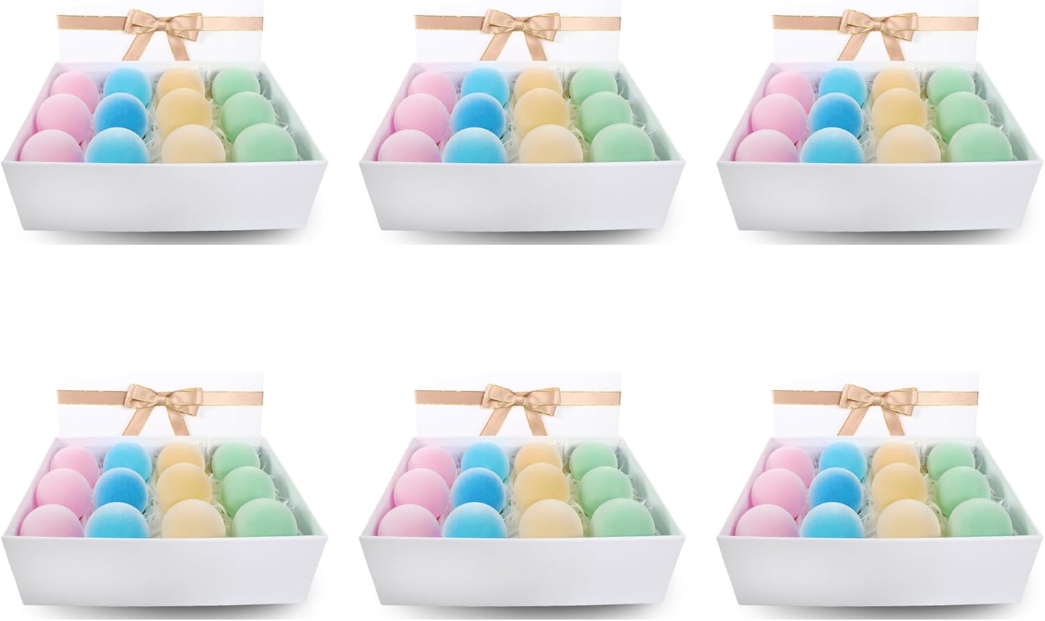 6 Pack Velvet Frosted Christmas Balls Shatterproof Decor
