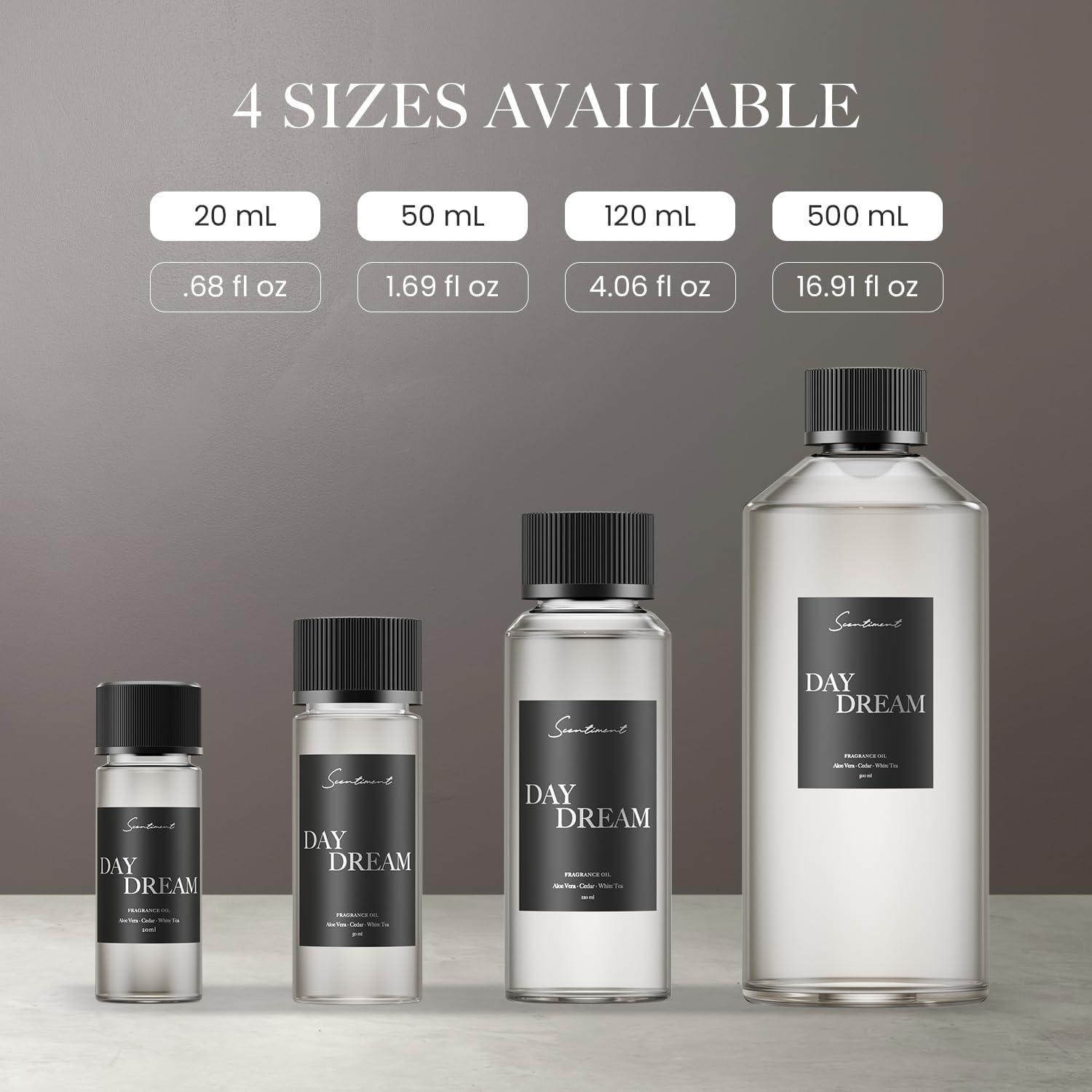 Day Dream Diffuser Oil - Luxurious White Tea Fragrance 500 mL