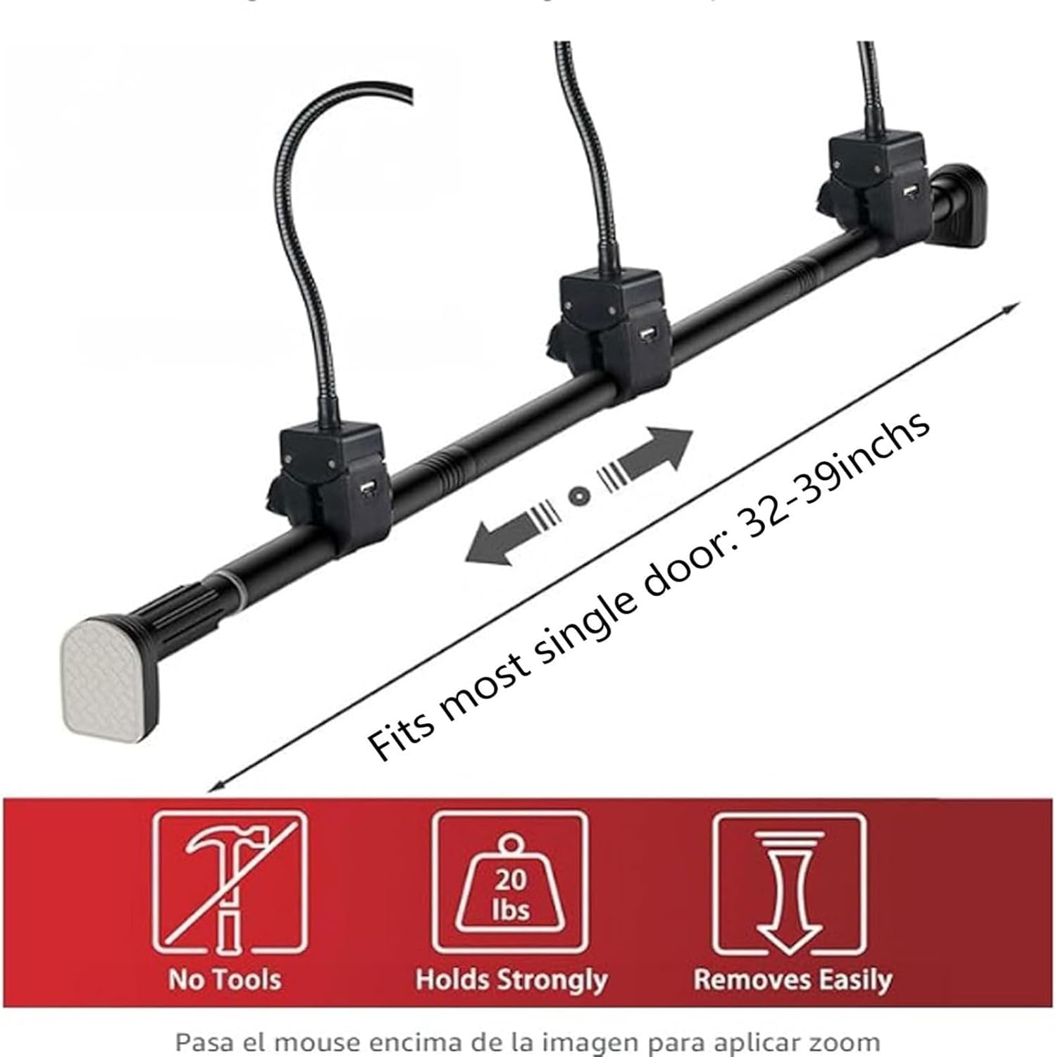 Adjustable Garland Hanger for Front Door No Damage 32-80 Fit