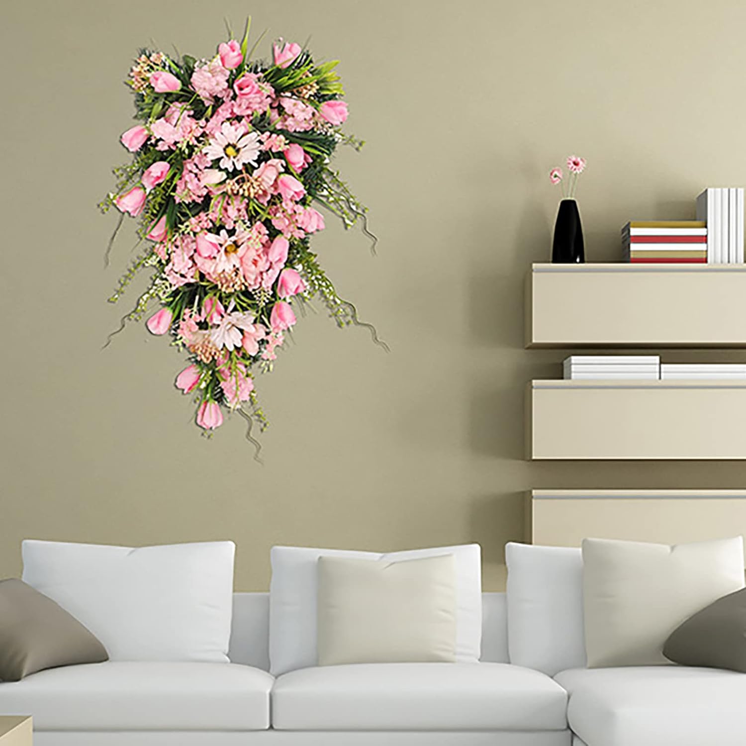 Pink Teardrop Wreath for Home Decor 157inch
