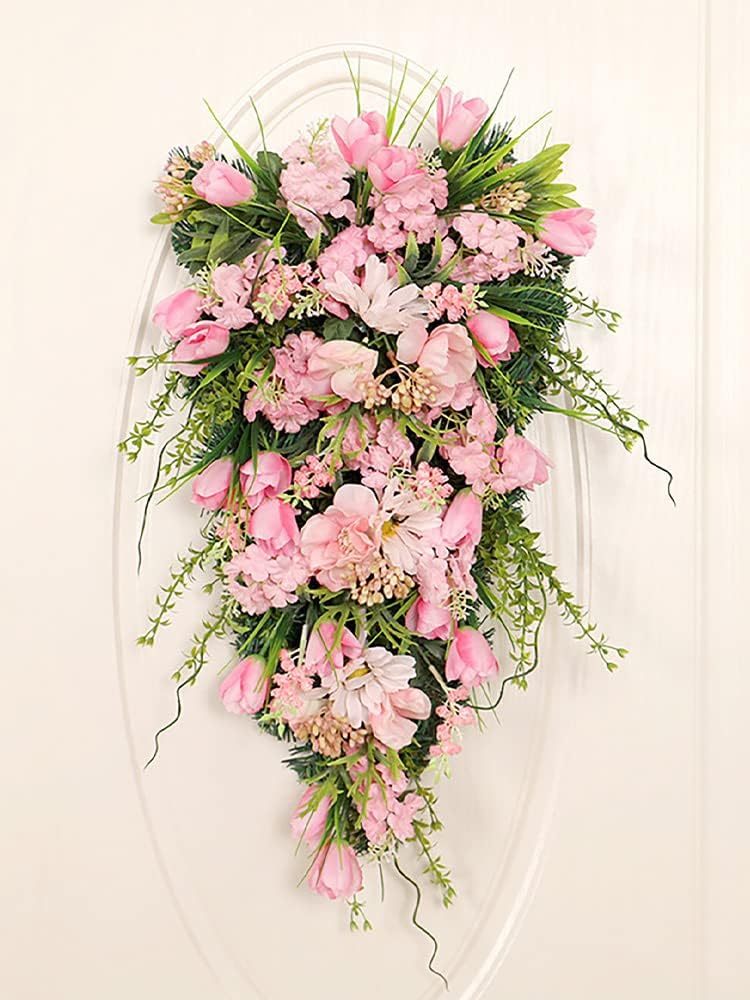 Pink Teardrop Wreath for Home Decor 157inch