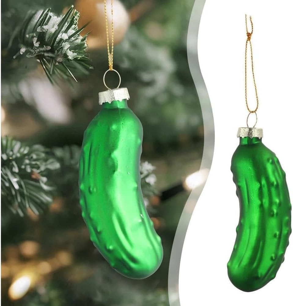 Green Christmas Tree Ornaments with Lanyard