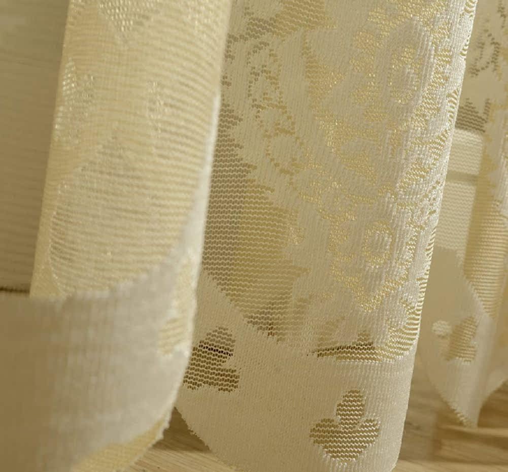 Simple European Style Solid Color Jacquard Curtains Panel