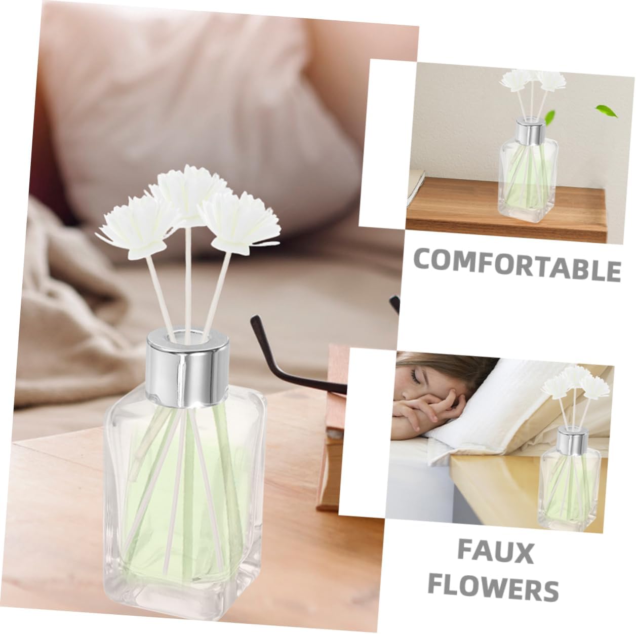 15pcs Faux Chrysanthemum Diffuser Reeds for Aromatherapy