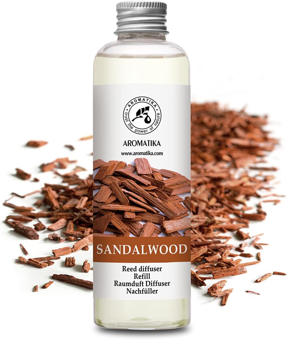 Sandalwood Reed Diffuser Refill 200ml - Natural Home Fragrance