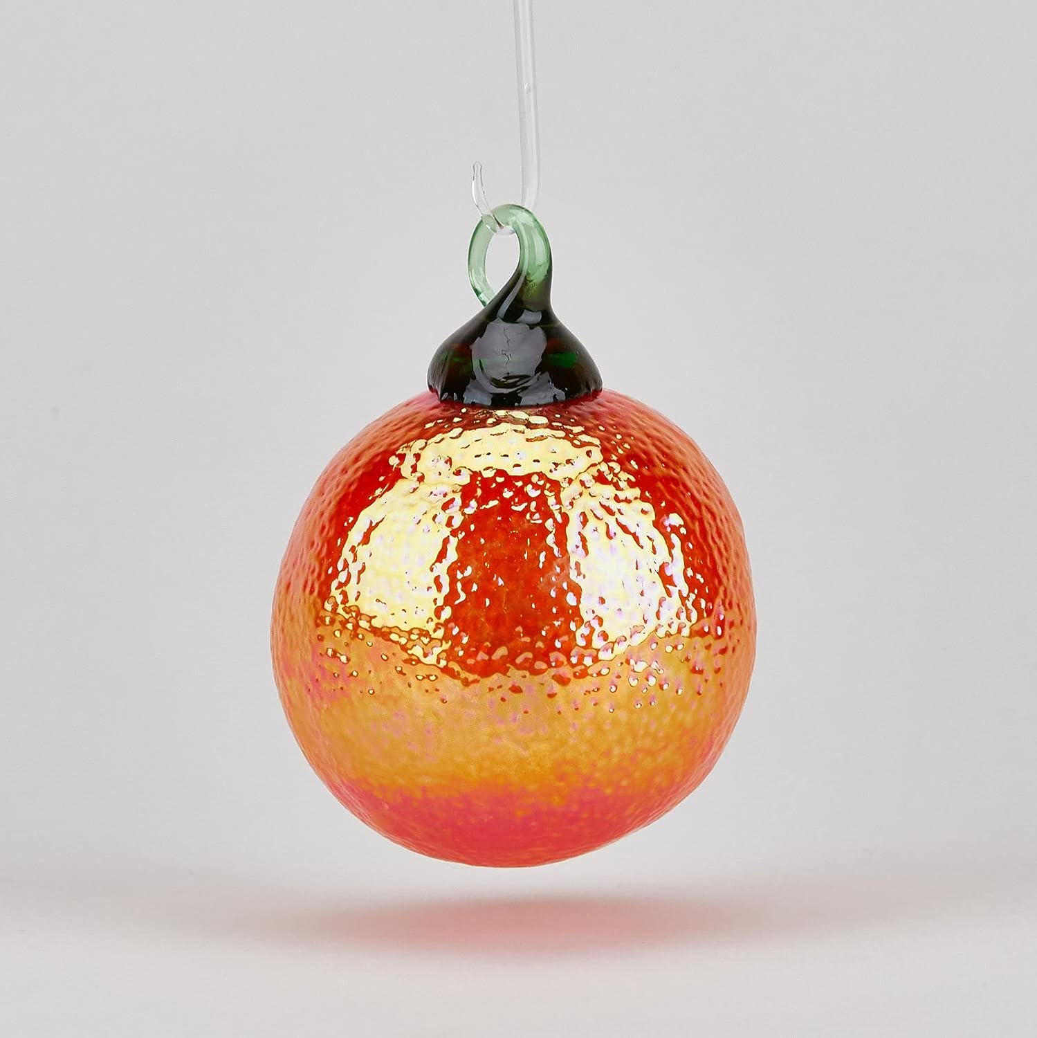 Blown Glass Orange Citrus Fruit Ornament for Fresh Look