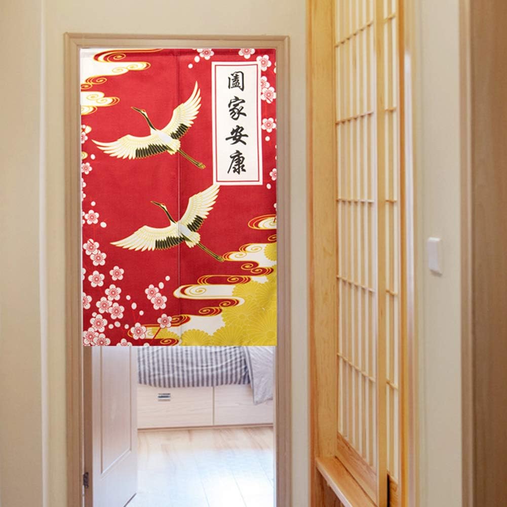BAIHT HOME Door Curtain Cotton Linen Handcrafted Noren Panel