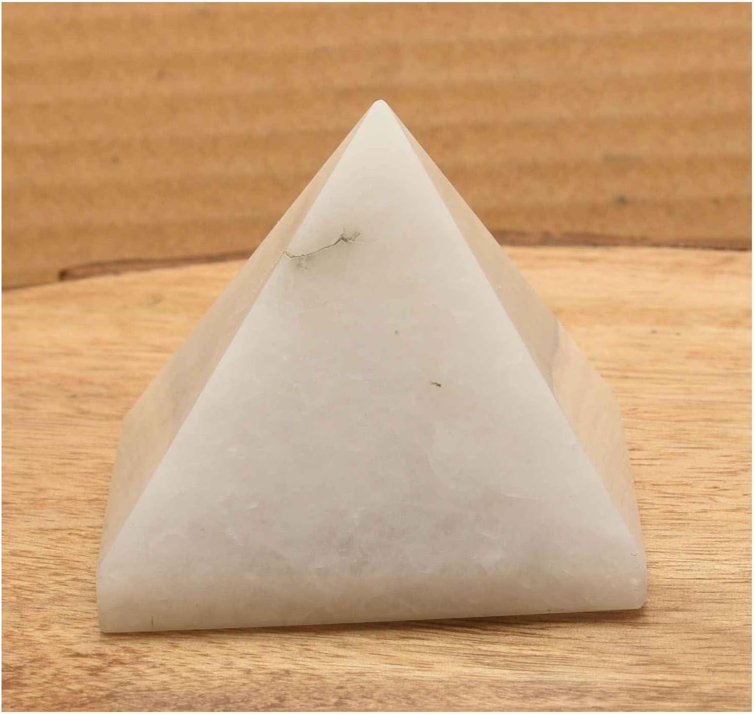 Solid White Moonstone Pyramid 2 Inches Reiki Crystal