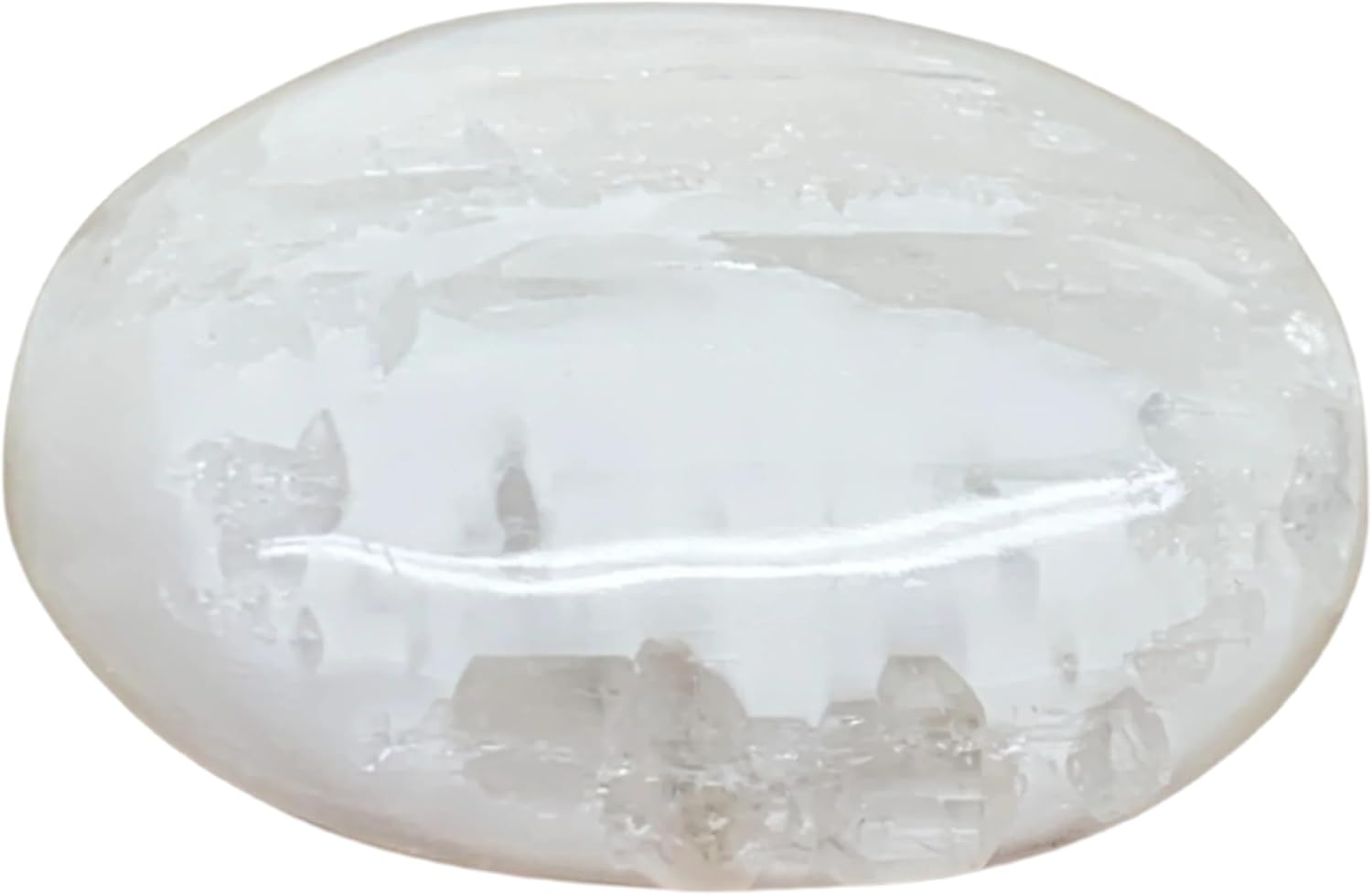 110g Natural Selenite Palm-Stone Crystal Pillow Shape