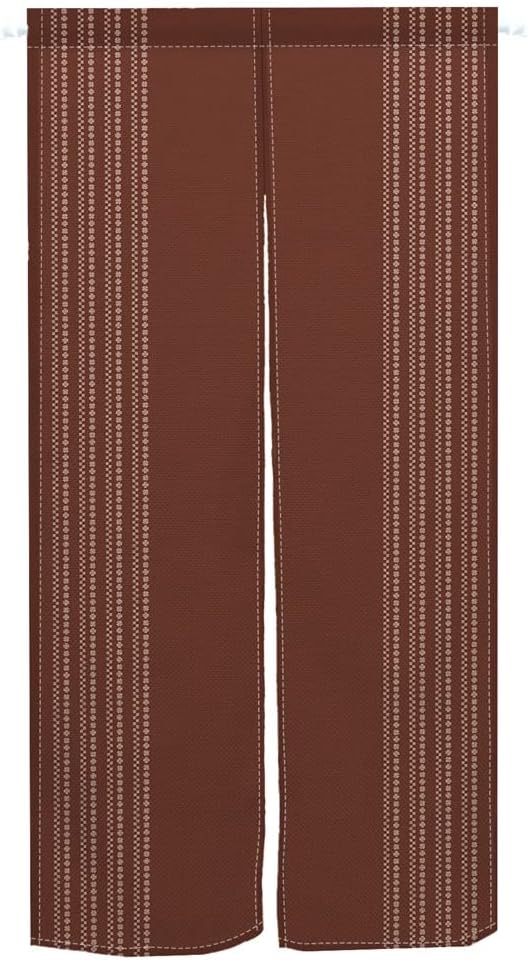 Leowefowa Japanese Noren Door Curtain Panel 335x59 Inch Beads Brick Red