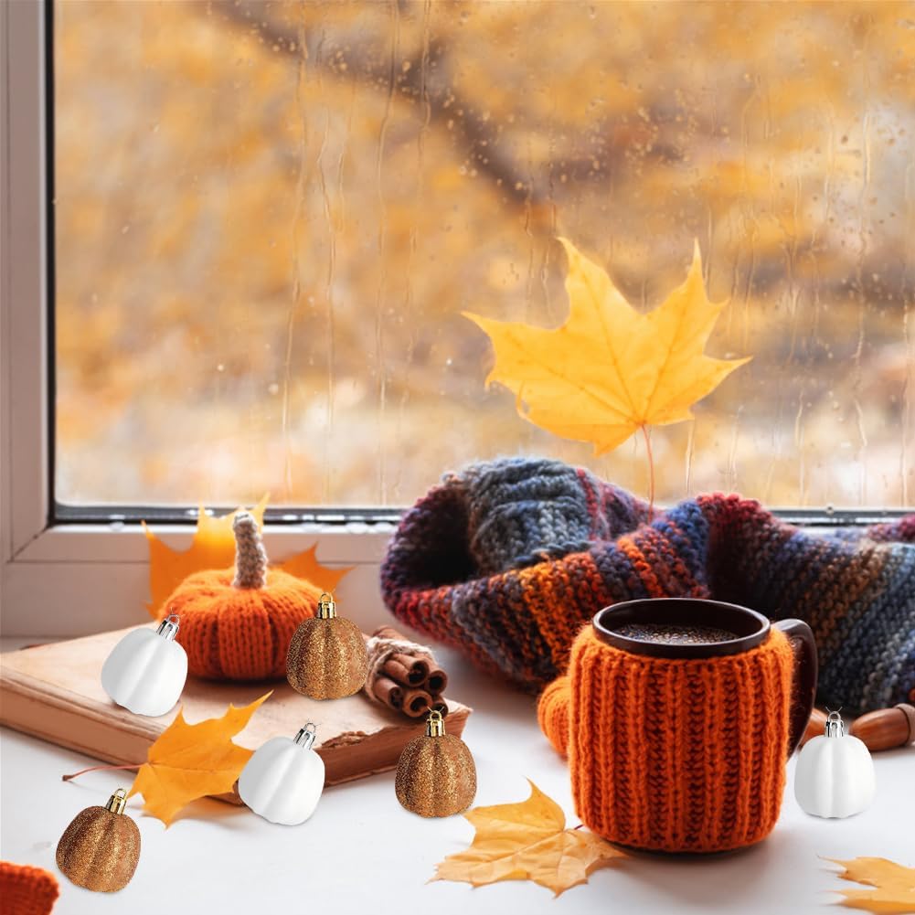 24 Pcs Fall Pumpkin Hanging Ornaments Set