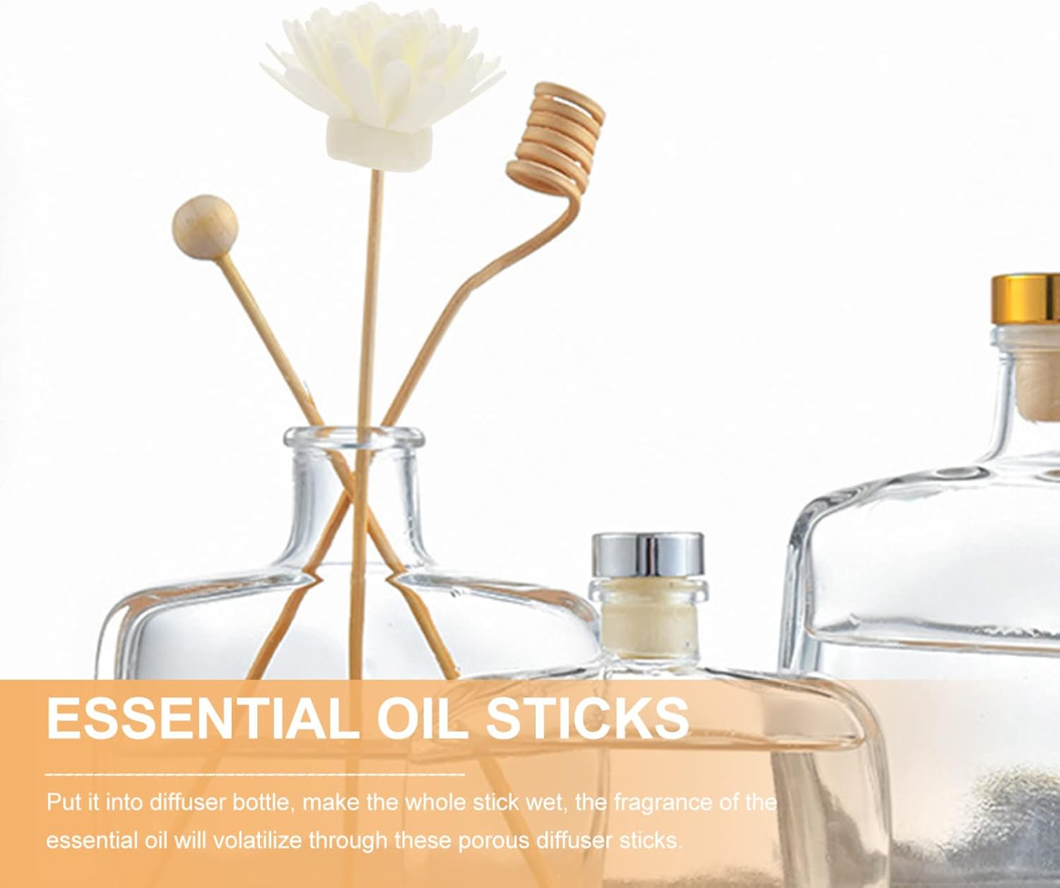 5pcs Chrysanthemum Scented Rattan Diffuser Sticks for Home Fragrance