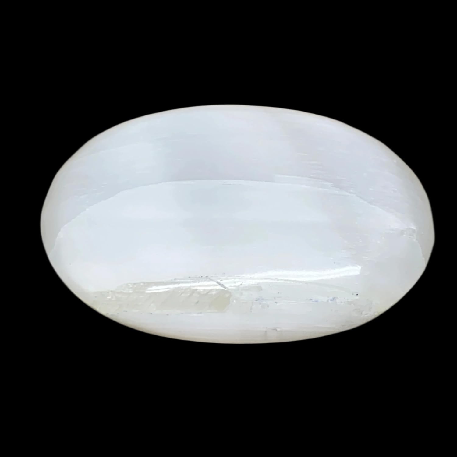 062 Lbs Selenite Palm Stone Crystal Handmade Pillow Shape